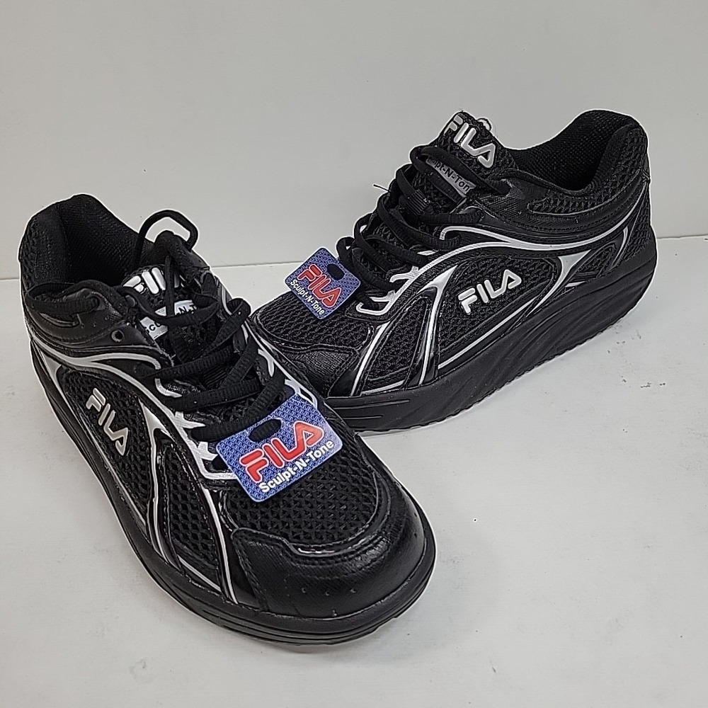 Fila Sculpt N Tone Womens Size 9.5  Athletic Walking Sneakers NWT Activewear Blk